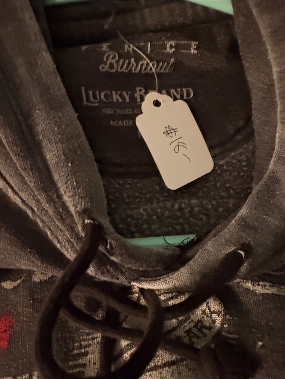 Lucky Brand Gray Graphic Pullover Hoodie - Picture 4 of 6